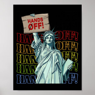 Resist Hands Off Vintage We The People American Fl Poster