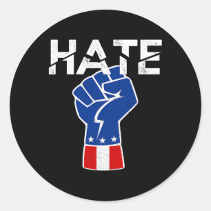 Resist Hate America Political Dissent  Classic Round Sticker