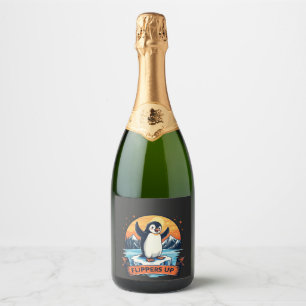 Resist I Stand With Penguins Anti Trump  Sparkling Wine Label