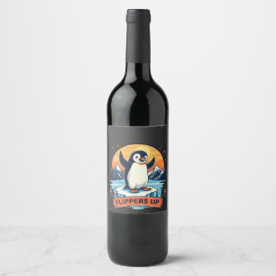 Resist I Stand With Penguins Anti Trump  Wine Label