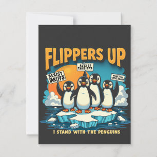 Resist I Stand With Penguins Card