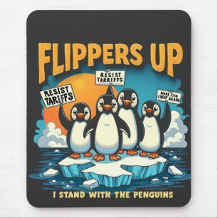Resist I Stand With Penguins Mouse Mat