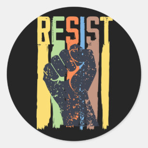 Resist Impeach Trump Anti Trump Dump Trump Resista Classic Round Sticker