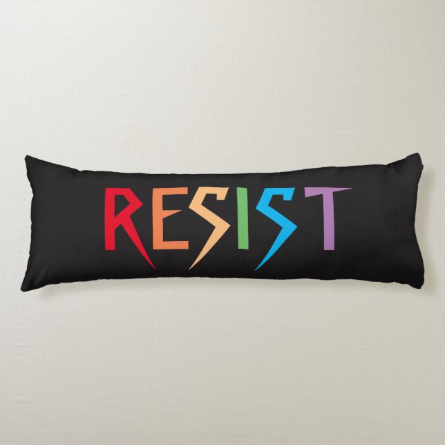 Resist in Rainbow Colours Body Pillow (Front)