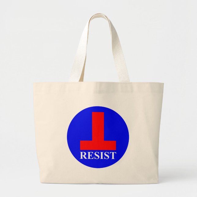 Resist Large Tote Bag (Front)