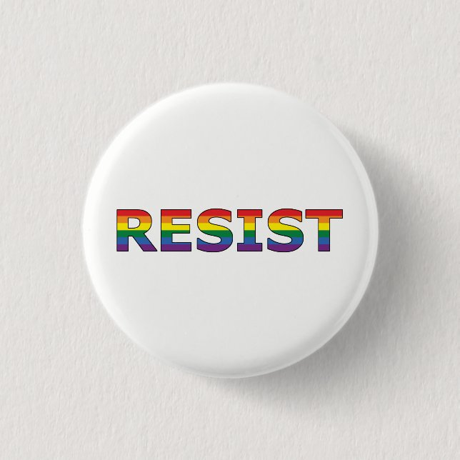 RESIST - LGBT 3 CM ROUND BADGE (Front)