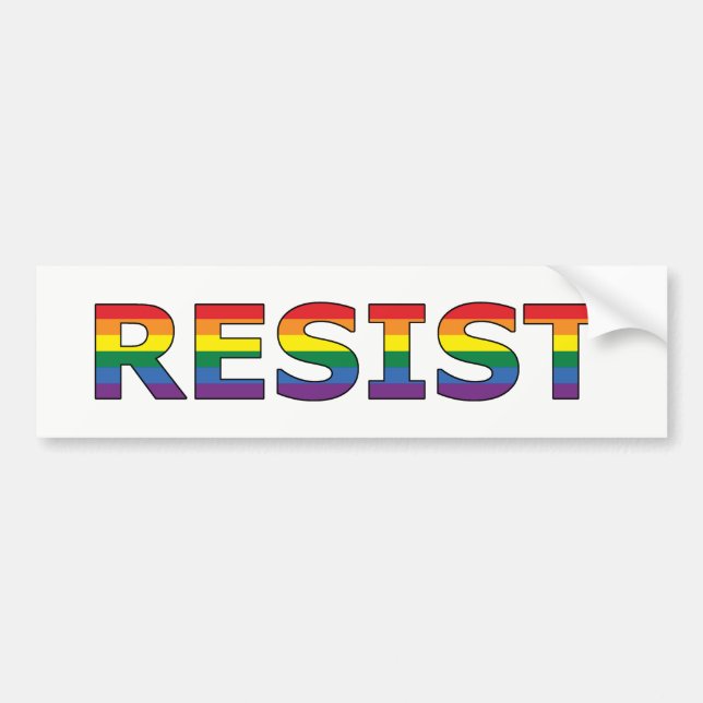RESIST - LGBT BUMPER STICKER (Front)