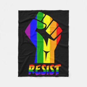 Resist Lgbt Pride Love T Shirt Gay Lesbian Cool Te Fleece Blanket