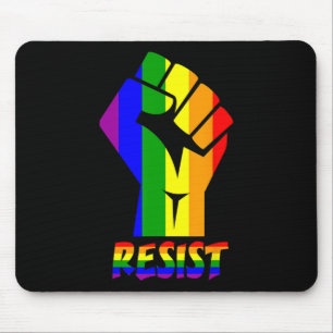 Resist Lgbt Pride Love T Shirt Gay Lesbian Cool Te Mouse Mat