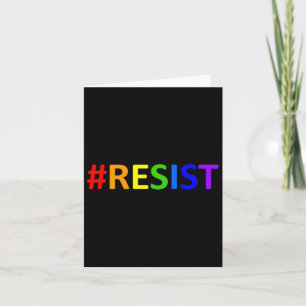 #resist Lgbtq Rainbow Anti-trump Resist  Card