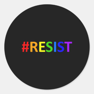 #resist Lgbtq Rainbow Anti-trump Resist  Classic Round Sticker