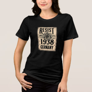 Resist Like It’s 1938 Germany – Vintage Political Tri-Blend Shirt