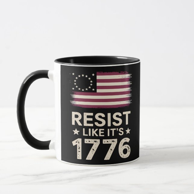 Resist Like It's 1776 American Conservative Flag Mug (Left)