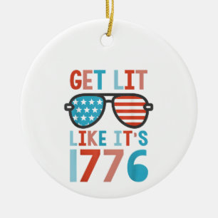 Resist Like It's 1776 Ceramic Tree Decoration