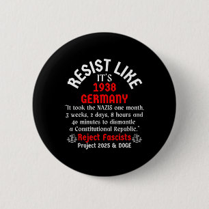 Resist Like Its 1938 Germany _2  6 Cm Round Badge