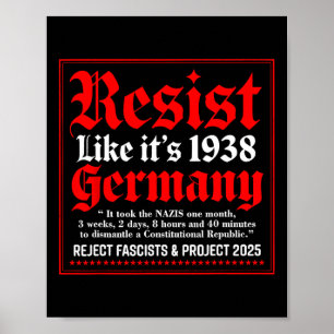 Resist Like It's 1938 Germany 9  Poster