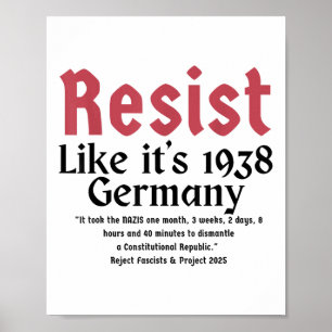 Resist Like Its 1938 Germany Poster