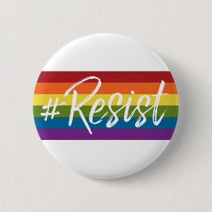 #Resist - Love Trumps Hate - Anti Donald Trump 6 Cm Round Badge