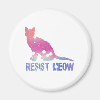 Resist meow feminist cat magnet