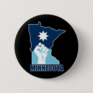 Resist Minnesota Raised Fist 6 Cm Round Badge