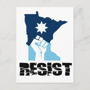 Resist Minnesota Raised Fist Postcard