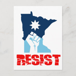 Resist Minnesota Raised Fist Postcard