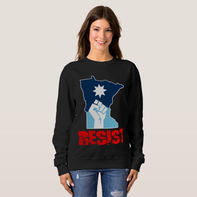 Resist Minnesota Raised Fist Sweatshirt (Front Full)