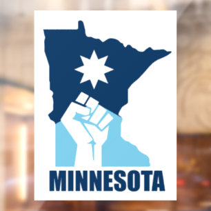 Resist Minnesota Raised Fist Window Cling