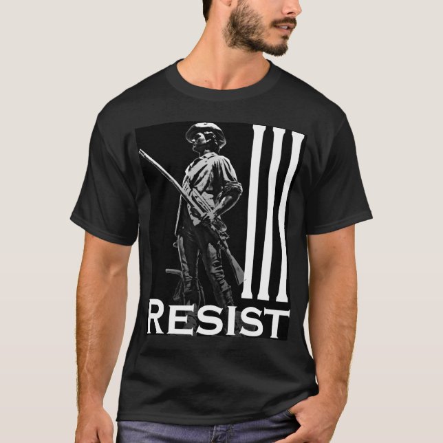 Resist Minuteman 2 Black T-Shirt (Front)