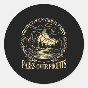 Resist National Parks Protect Our Parks Nature Lov Classic Round Sticker