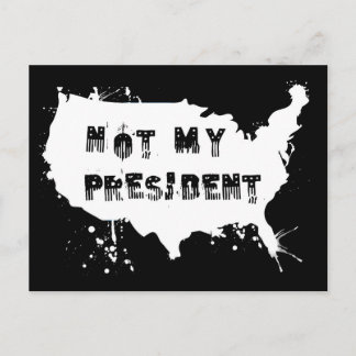 Resist Not My President Grunge Protest Postcard