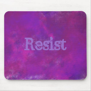 Resist on Purple Abstract Texture Mouse Mat