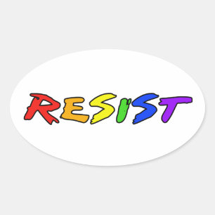 Resist! Oval Sticker