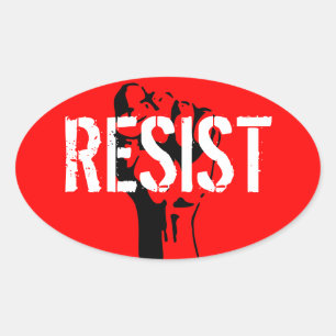 Resist Oval Sticker