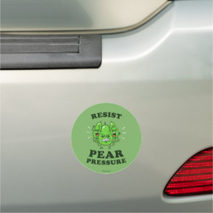 Resist Pear Pressure Car Magnet