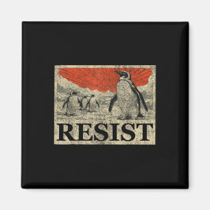 Resist Penguin Activism Anime Graphic We Stand Wit Magnet