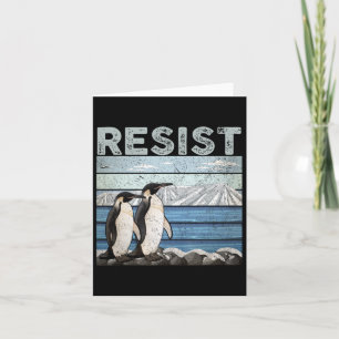 Resist Penguin Activism Card