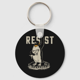 Resist Penguin Activism - Funny Resist Penguin Act Key Ring