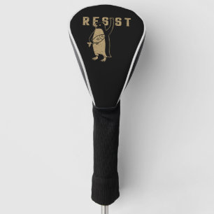 Resist Penguin Activism Graphic Design Vintage Golf Head Cover