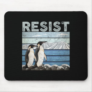 Resist Penguin Activism Mouse Mat