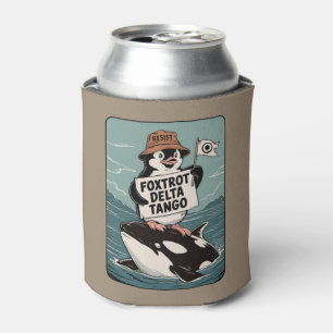 Resist Penguin Activism Vintage Protest Can Cooler