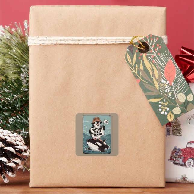 Resist Penguin Activism Vintage Protest  Square Sticker (Holiday)