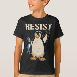 Resist Penguin Activism Women Men  T-Shirt