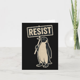 Resist Penguin Protest Against Tariffs Funny Graph Card