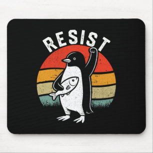 Resist Penguin Retro Resist Graphic Mouse Mat