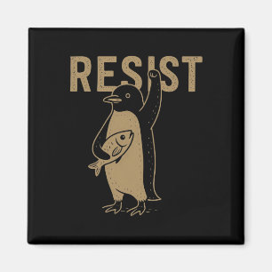 Resist Penguins Activism Graphic Magnet