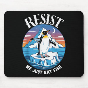 Resist Penguins Against Tariffs Sarcastic  Mouse Mat