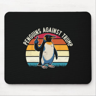Resist Penguins Against Trump Flippers Up Retro Su Mouse Mat