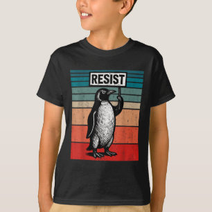 Resist Penguins Against Trump Tariffs Funny T-Shirt