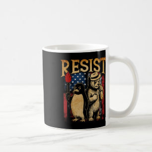 Resist Penguins And Bear Resist Protest  Coffee Mug